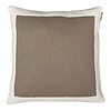 Solid knitted poster cushion rustic beige
