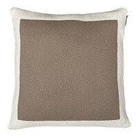 Solid knitted poster cushion rustic beige