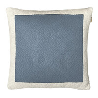 Solid knitted poster cushion fog blue