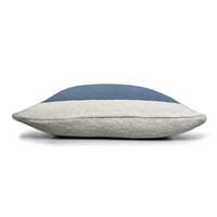 Solid knitted poster cushion fog blue