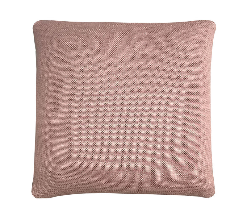 Sunset knitted cushion rusty brown