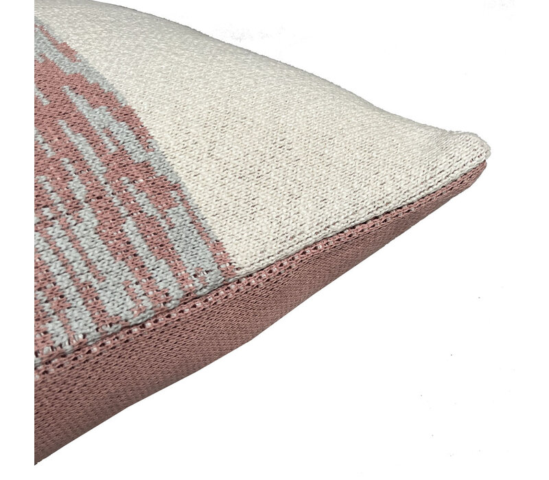 Sunset knitted cushion rusty brown
