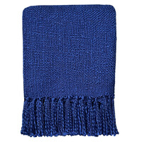 Pop blue solid throw