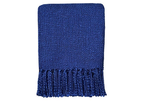 Pop blue solid throw