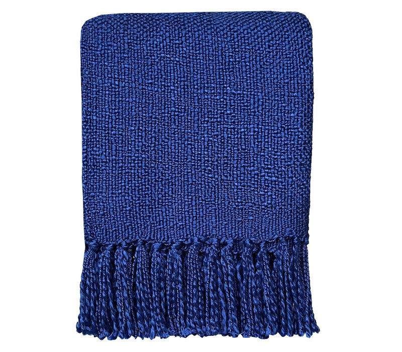 Pop blue solid throw