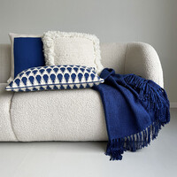 Pop blue solid throw