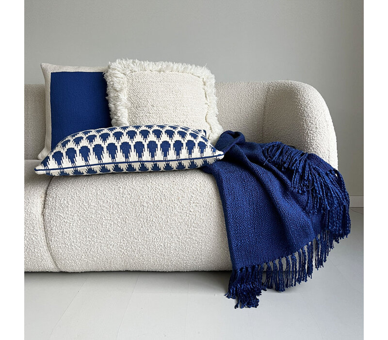 Pop blue solid throw
