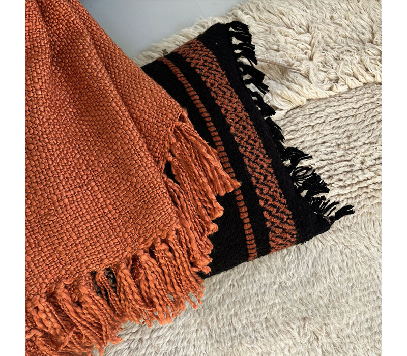 Spicy orange solid throw