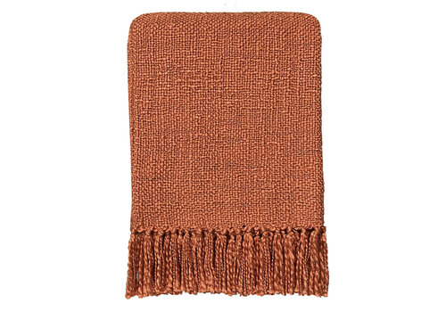 Spicy orange solid throw