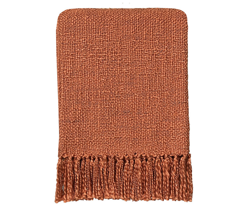 Spicy orange solid throw