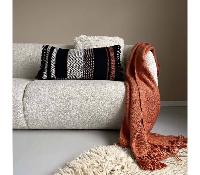 Spicy orange solid throw
