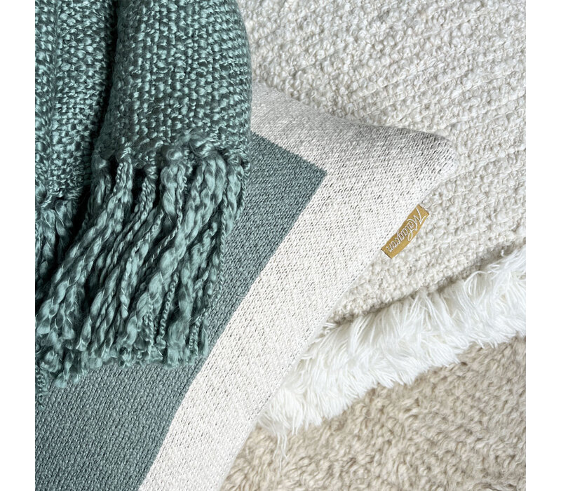 Sage green solid throw