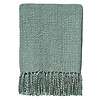 Sage green solid throw