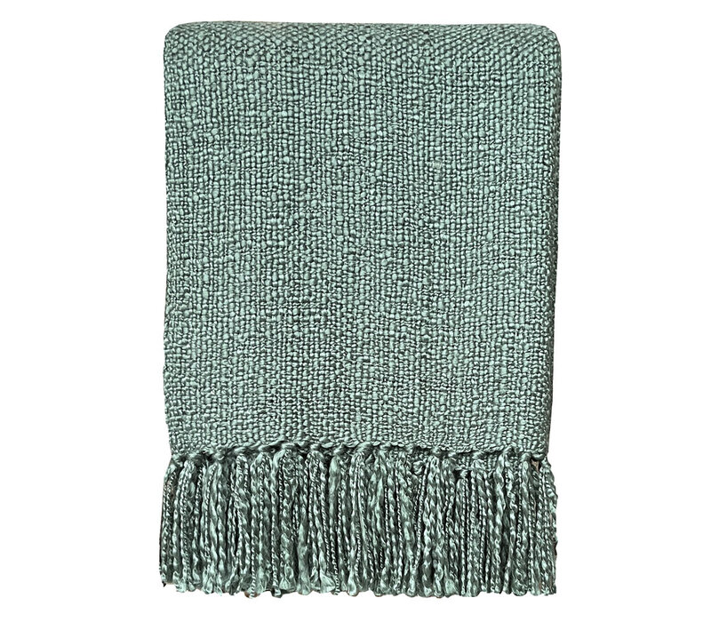 Sage green solid throw