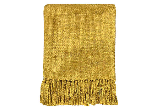 Curry yellow throw