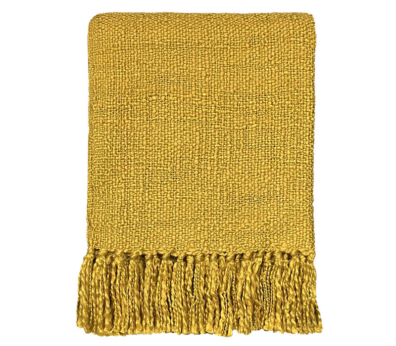 Curry yellow throw