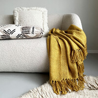 Curry yellow throw