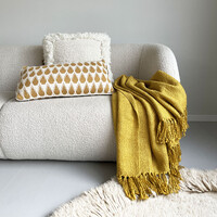 Curry yellow throw