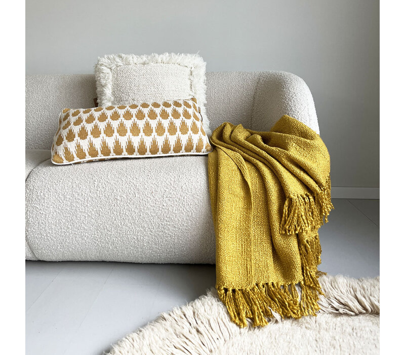 Curry yellow throw
