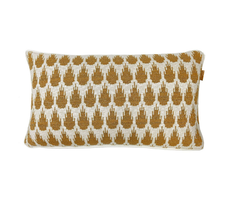 Botanic mini knitted cushion gold (NEW)