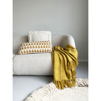 Botanic mini knitted cushion gold (NEW)