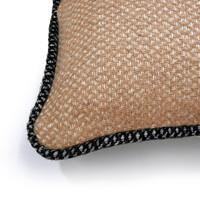 Beige structure recycled wool rectangle cushion (NEW)