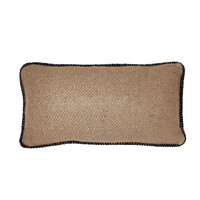 Beige structure recycled wool rectangle cushion (NEW)
