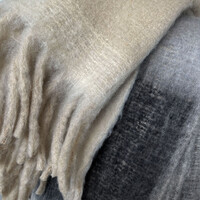 Zapotec soft grey recycled throw