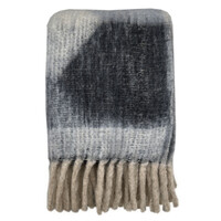 Zapotec soft grey recycled throw