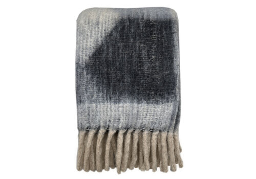 Zapotec soft grey recycled throw