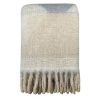 Zapotec soft grey recycled throw