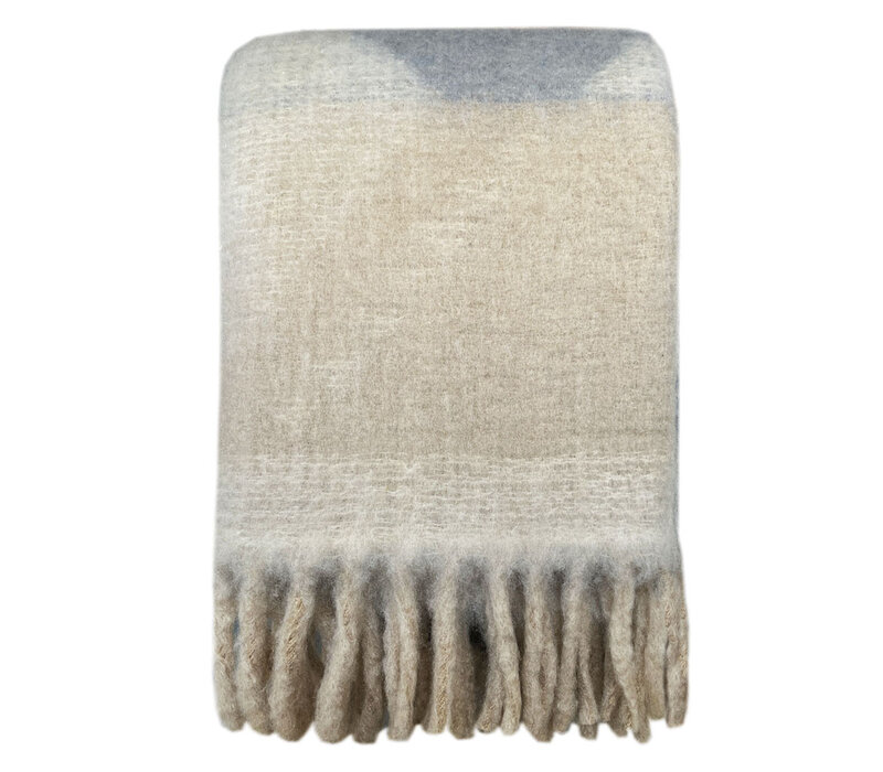 Zapotec soft grey recycled throw