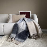 Zapotec soft grey recycled throw