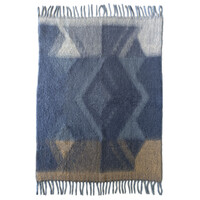 Zapotec soft blue recycled throw