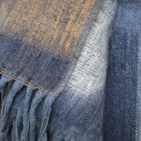 Zapotec soft blue recycled throw