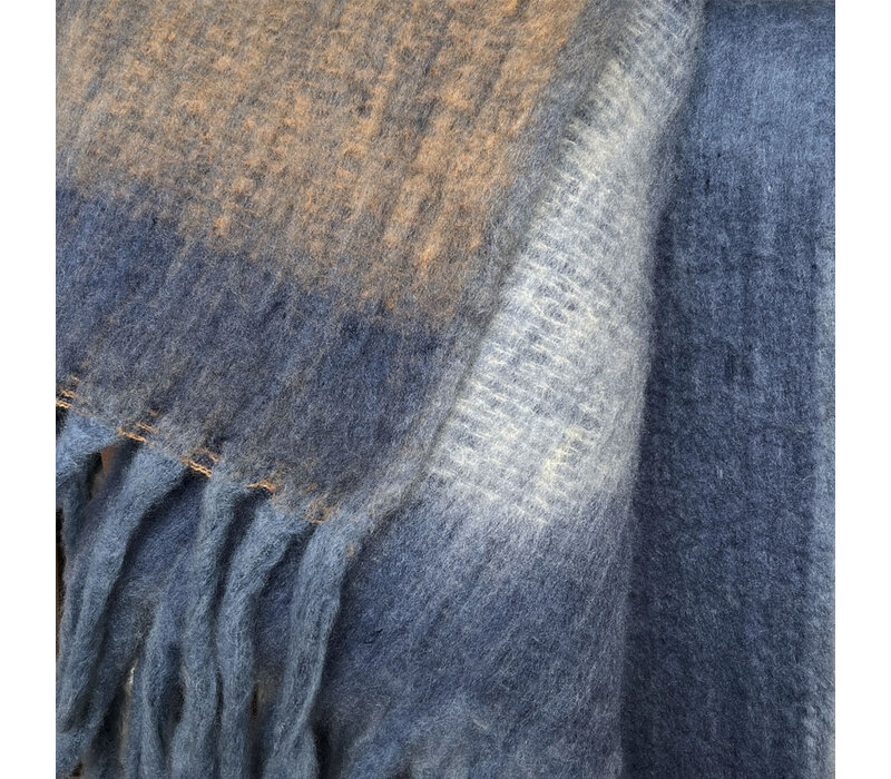 Zapotec soft blue recycled throw