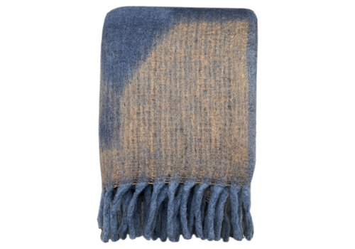 Zapotec soft blue recycled throw