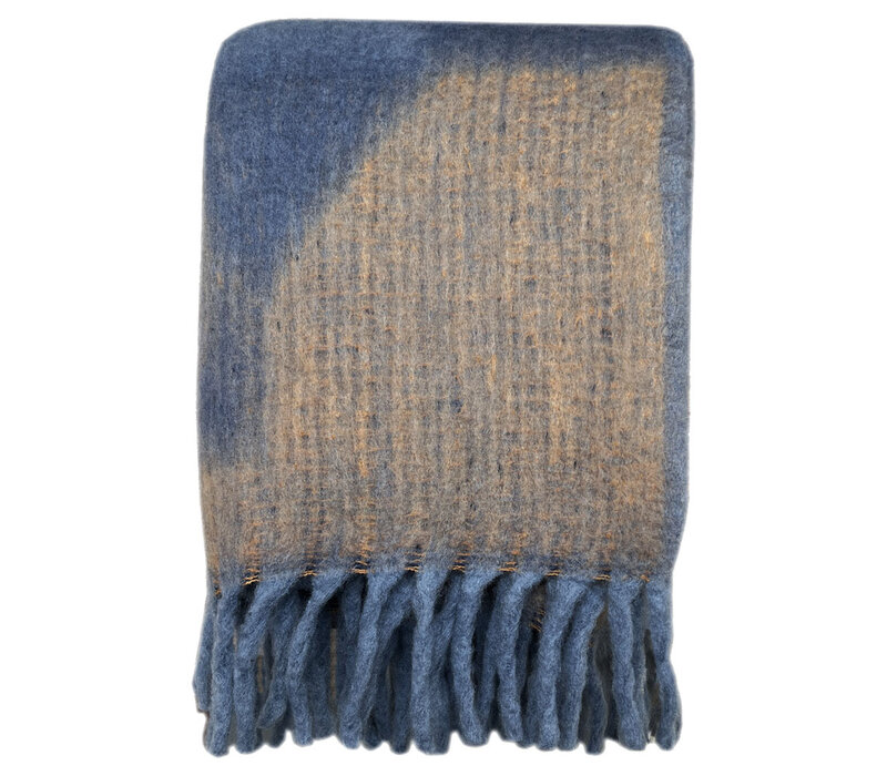 Zapotec soft blue recycled throw