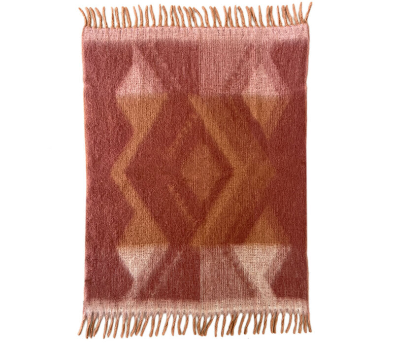 Zapotec soft spicy red recycled throw