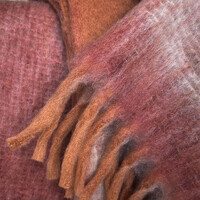 Zapotec soft spicy red recycled throw
