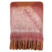 Zapotec soft spicy red recycled throw