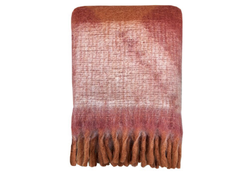 Zapotec soft spicy red recycled throw