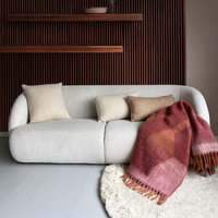 Zapotec soft spicy red recycled throw