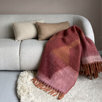 Zapotec soft spicy red recycled throw