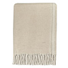 Beige double face recycled wool throw
