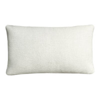 Beige double faced recycled wool rectangle cushion