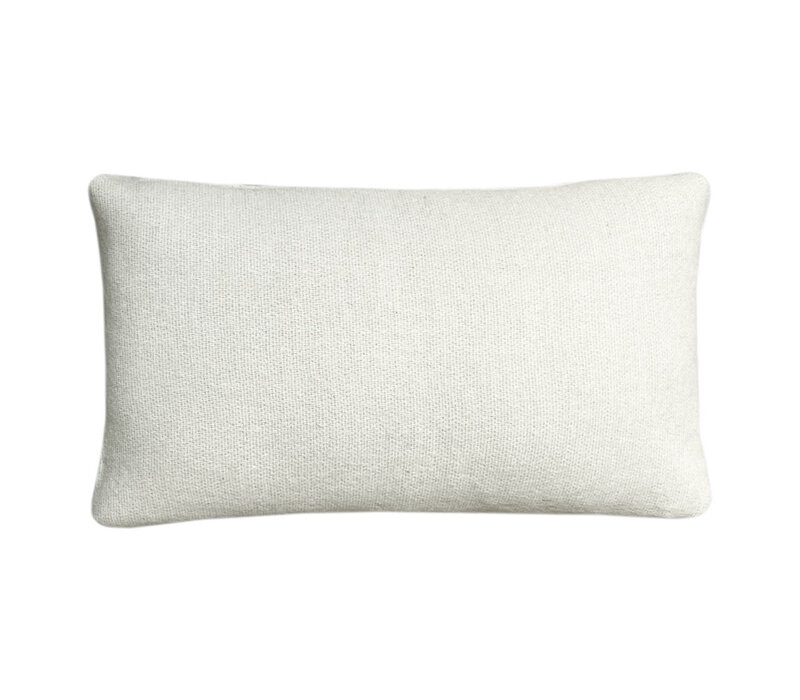 Beige double faced recycled wool rectangle cushion
