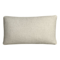Beige double faced recycled wool rectangle cushion