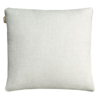 Beige double faced recycled wool square cushion