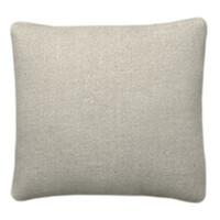Beige double faced recycled wool square cushion
